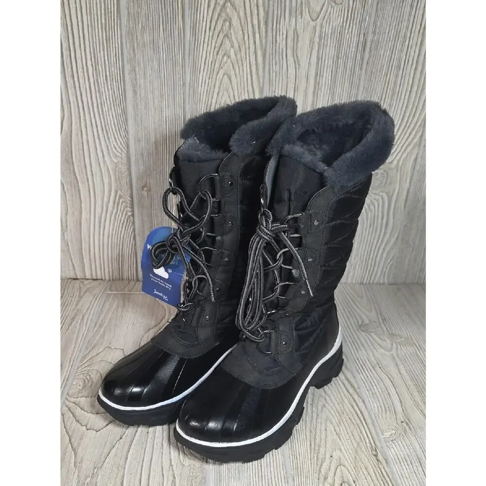 JBU Waterproof Black Winter Boots Womens Size 6 NWT